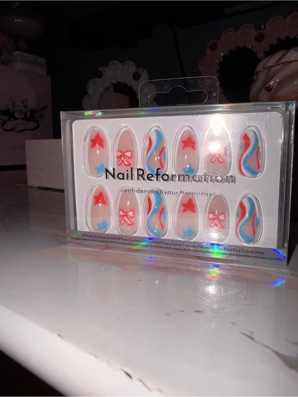 Nail Reformation Red & Blue Wave Fourth of July Themed Press-On Nails - Women - Picture 4 of 5